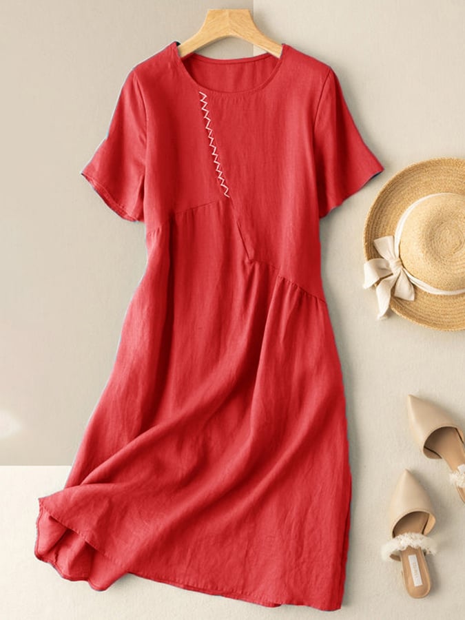 Literary And Retro Cotton Linen Dress